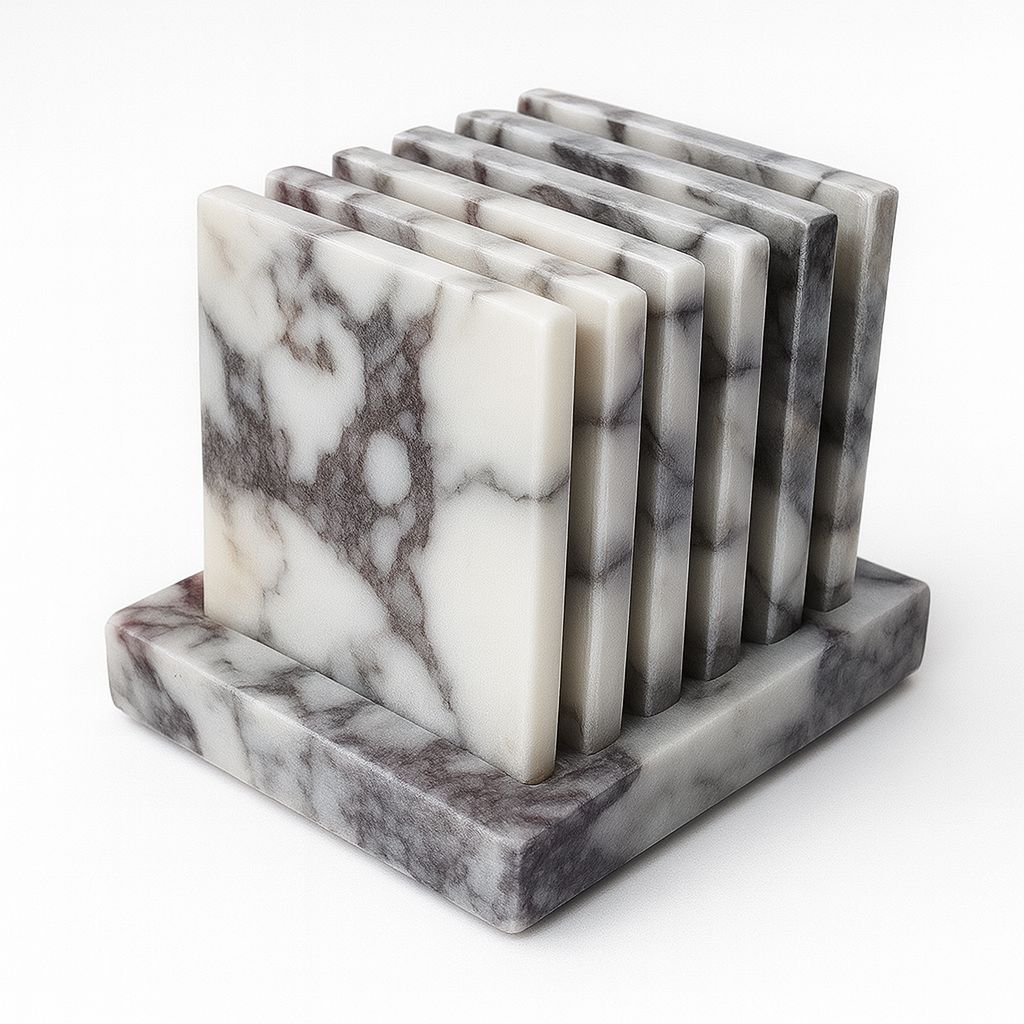 Portavasos blancos y gris