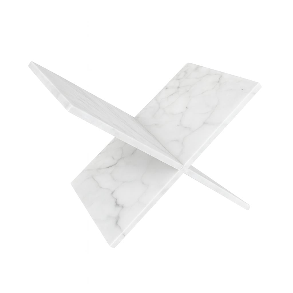 Revistero en X blanco