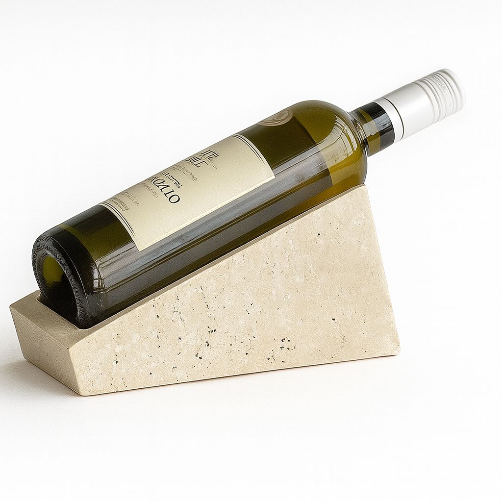 Sujetador de vinos beige